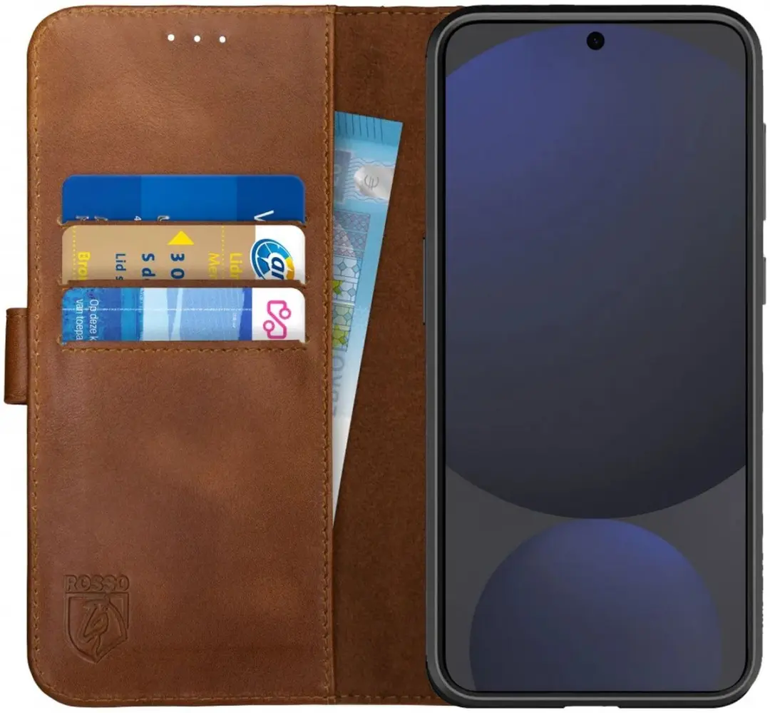 Rosso Deluxe Echt Leer Hoesje Samsung Galaxy S24 FE