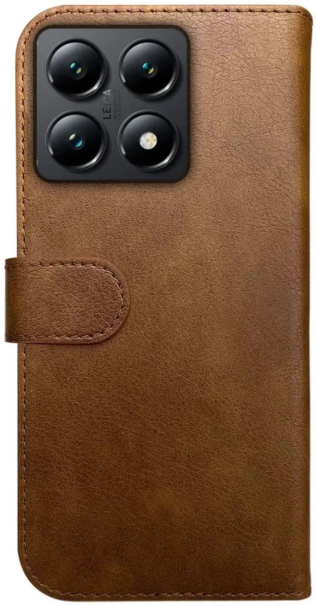 Rosso Element Wallet Book Case Xiaomi 14T Pro - 3 Pasjes - Bruin