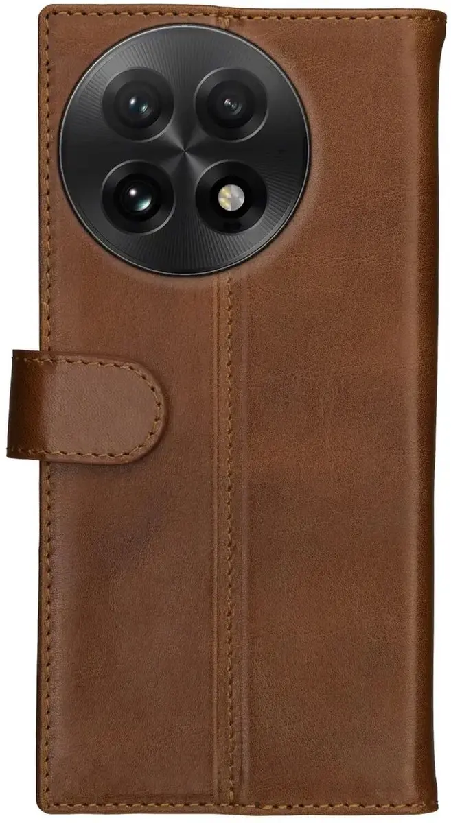 Rosso Deluxe Echt Leer Hoesje OnePlus 13 - 3 Pasjes - Bruin