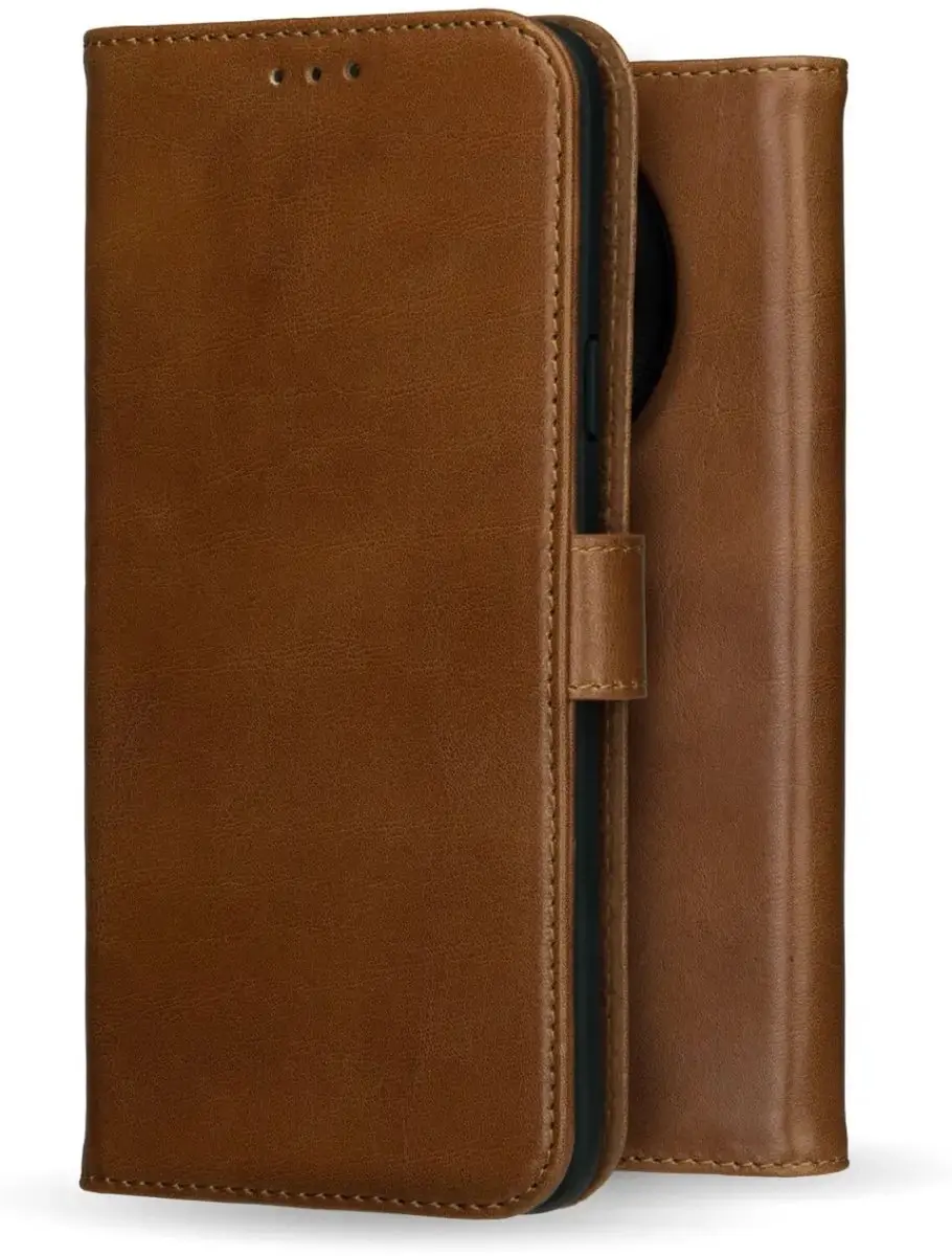 Rosso Deluxe Echt Leer Hoesje OnePlus 13 - 3 Pasjes - Bruin
