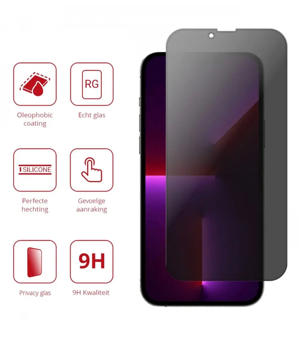 Rosso 9H Privacy Screen Protector iPhone 13 Pro Max - 1 Stuk