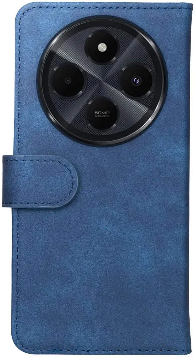 Rosso Element Wallet Book Case 205044 - Xiaomi Redmi 14C - 3 Pasjes - Blauw