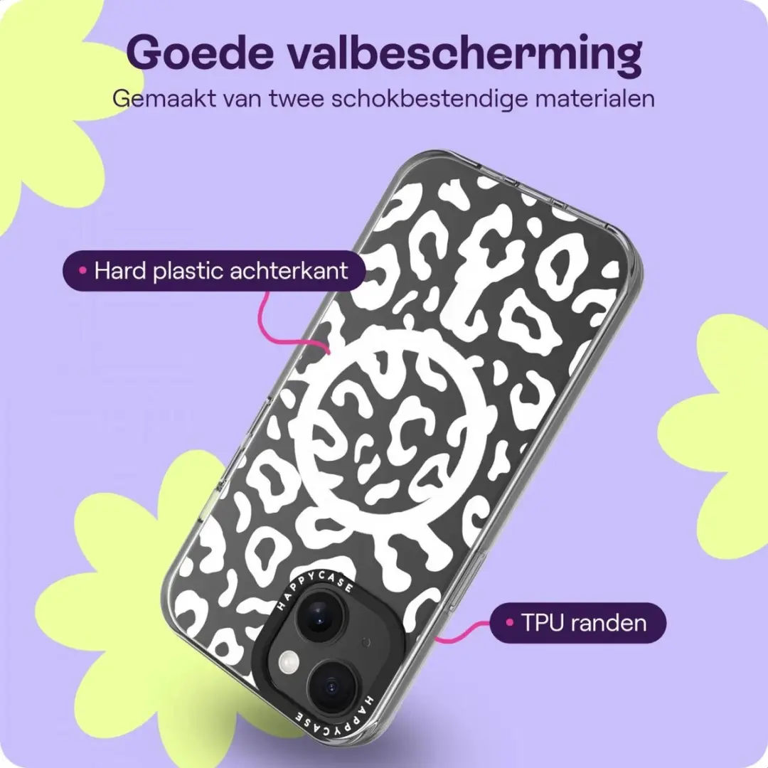 HappyCase Joy Hoesje iPhone 15 - MagSafe - Luipaardprint