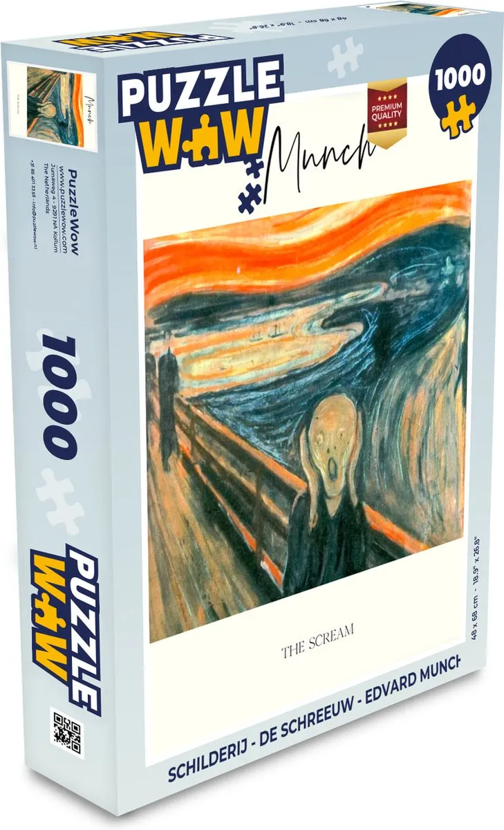 PuzzleWow De Schreeuw Legpuzzel 1000 Stuks - Multicolor