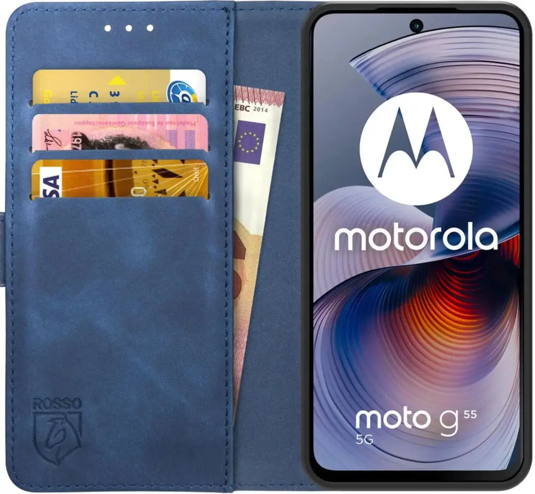 Rosso Element Wallet Book Case Moto G55