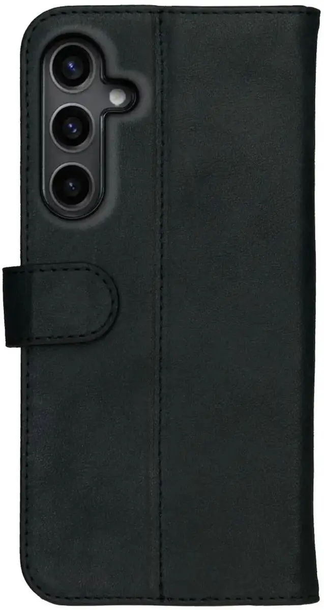 Rosso Deluxe Echt Leer Hoesje 210093 - Samsung Galaxy A16 - 3 Pasjes - Zwart
