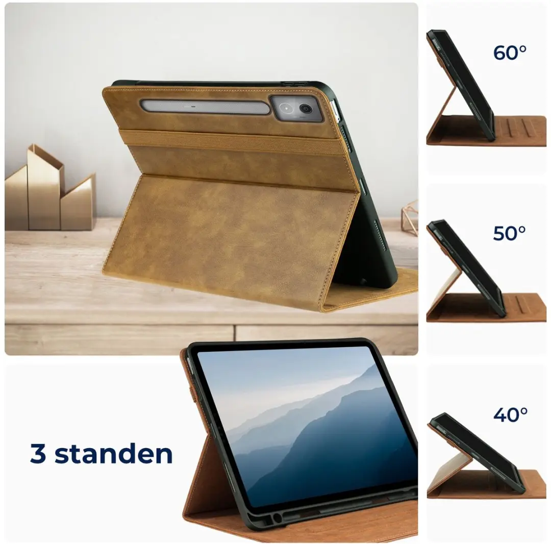 Rosso Element 218823 Hoesje Lenovo Idea Tab Pro 12.7 - Bruin