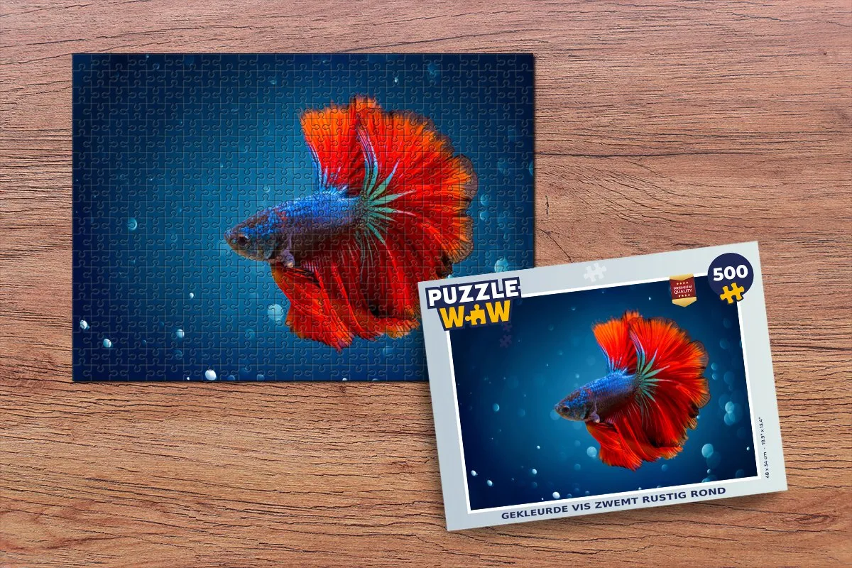 PuzzleWow Vis Water Legpuzzel 500 Stuks - Multicolor