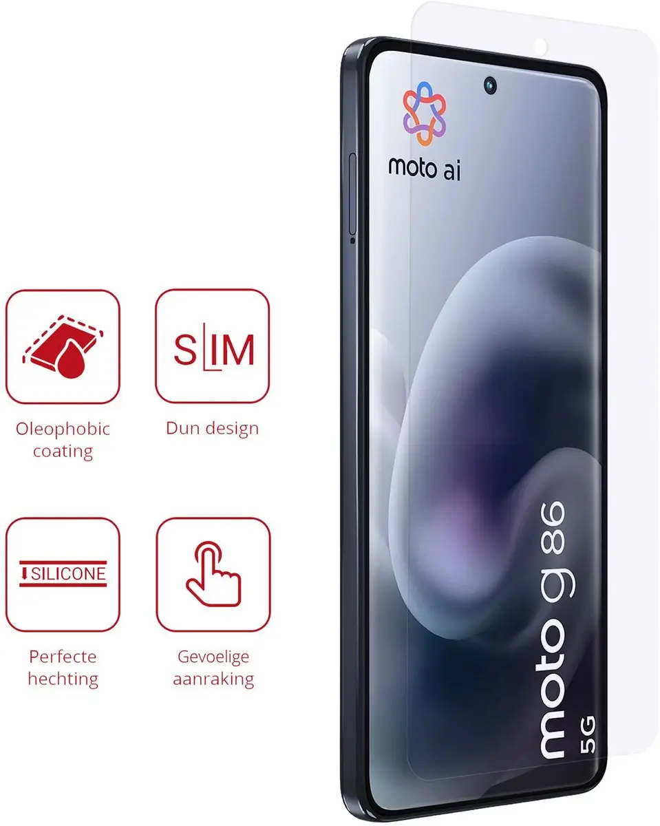 Rosso Screen Protector Motorola Moto G86 - 2 Stuks - Ultra Clear