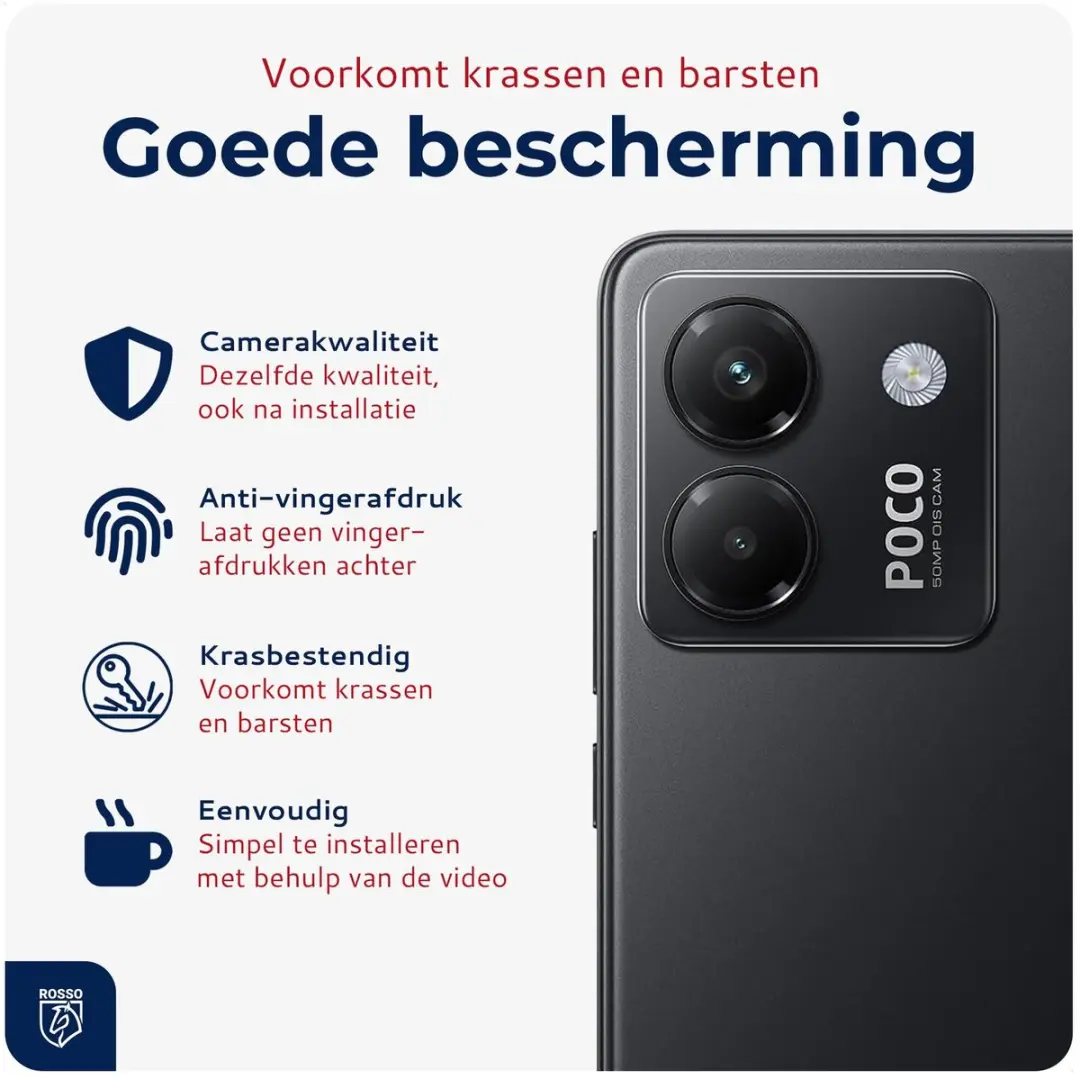 Rosso Camera Protector Xiaomi Poco M7 Pro - Ultra Dun Glas - Transparant