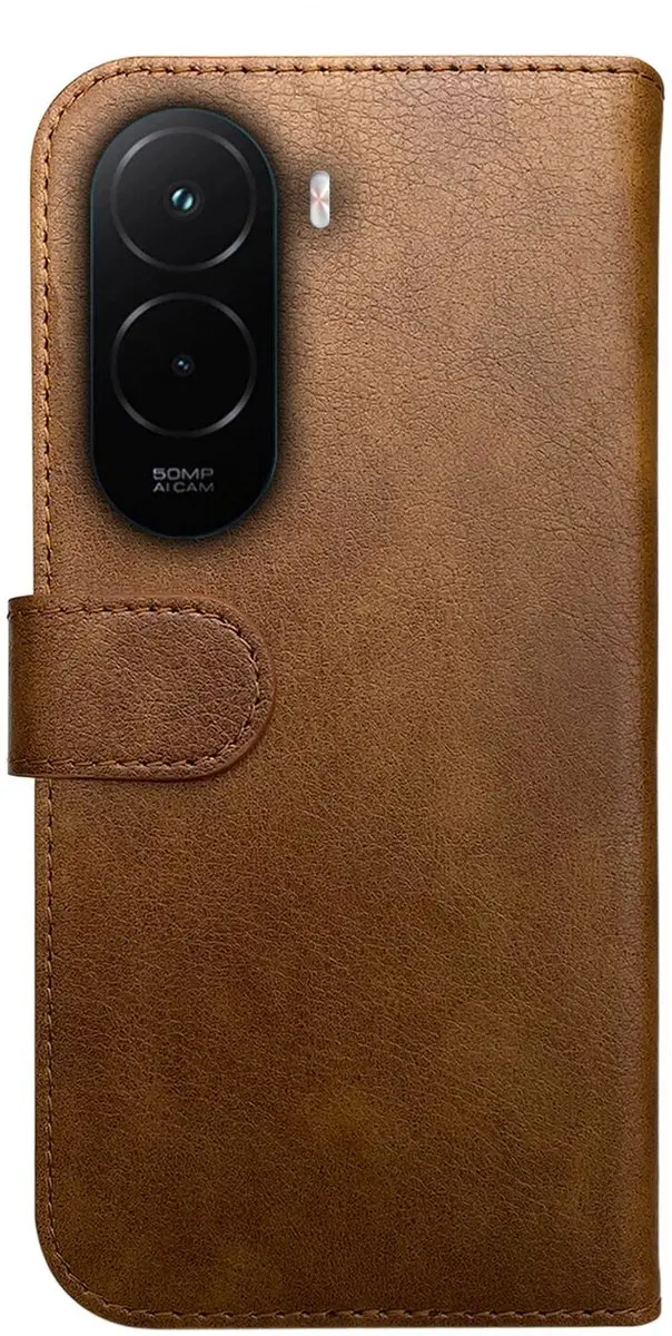 Rosso Element Wallet Book Case 242727 - Xiaomi Poco M6 - 3 Pasjes - Bruin
