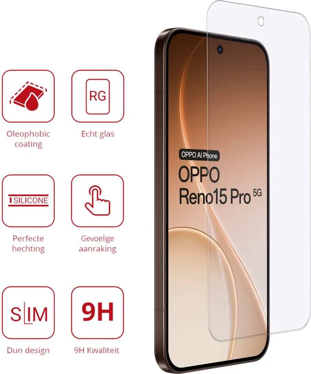 Rosso Screen Protector Oppo Reno 15 Pro 9H - Glasplaatje