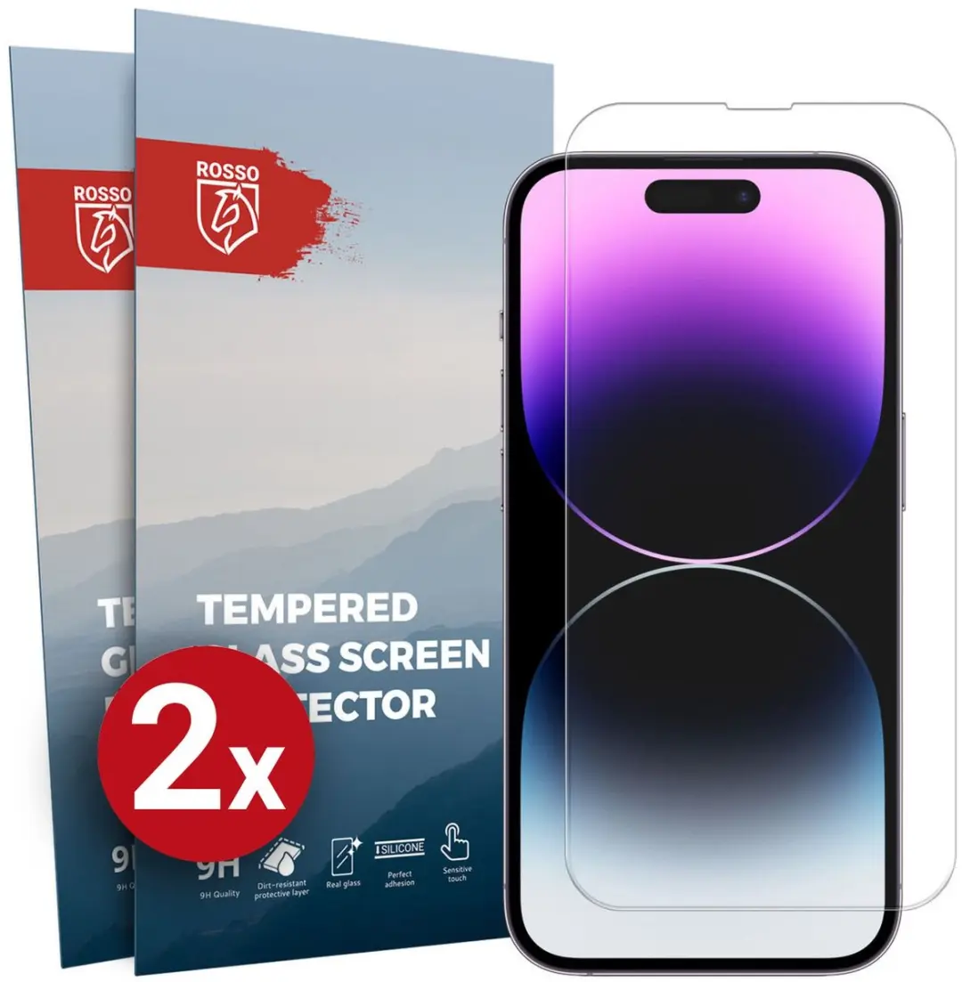 Rosso Screen Protector iPhone 14 Pro 9H Glasplaatje