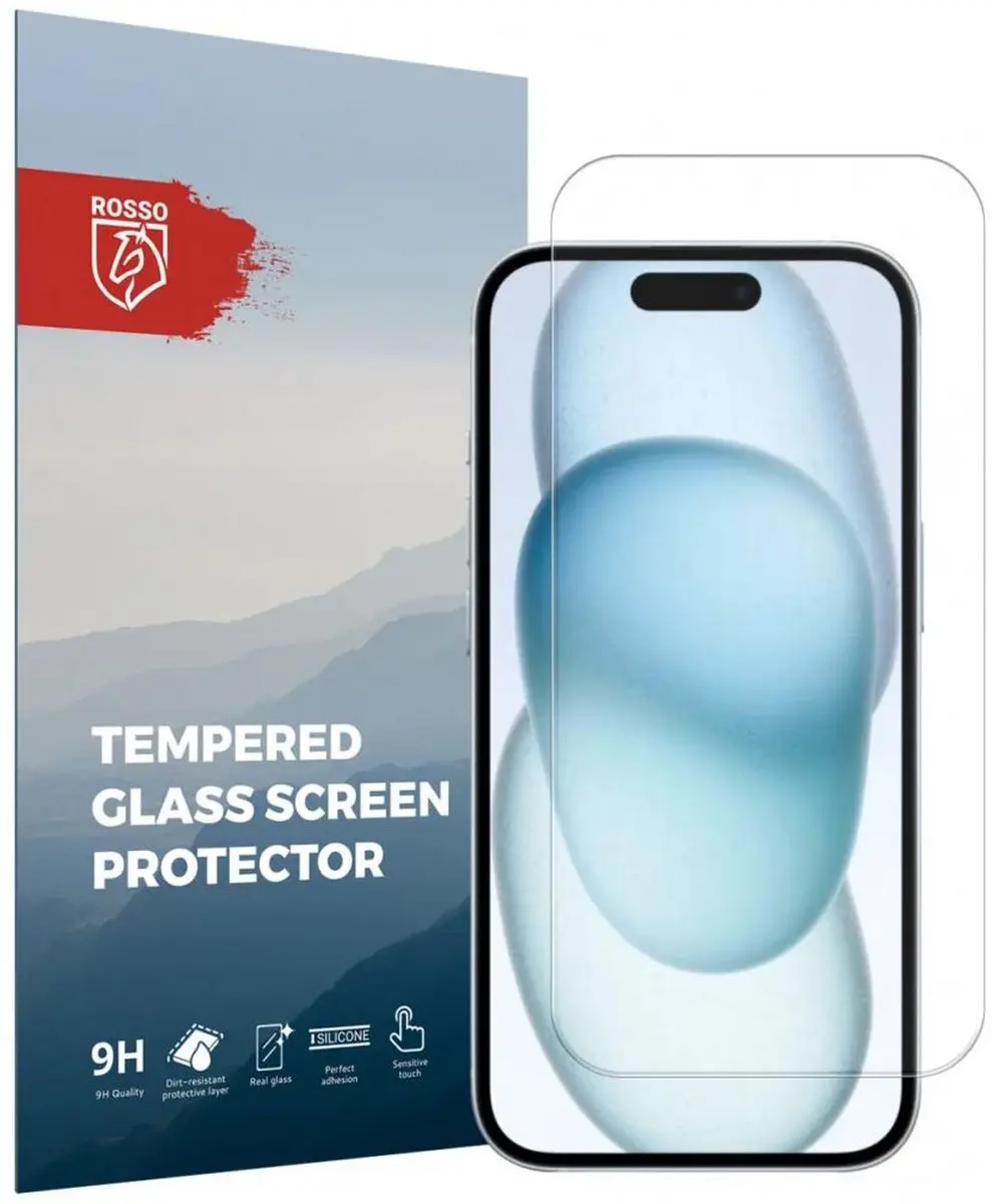 Rosso iPhone 15 Plus Schermbeschermer 9H - 2 Stuks