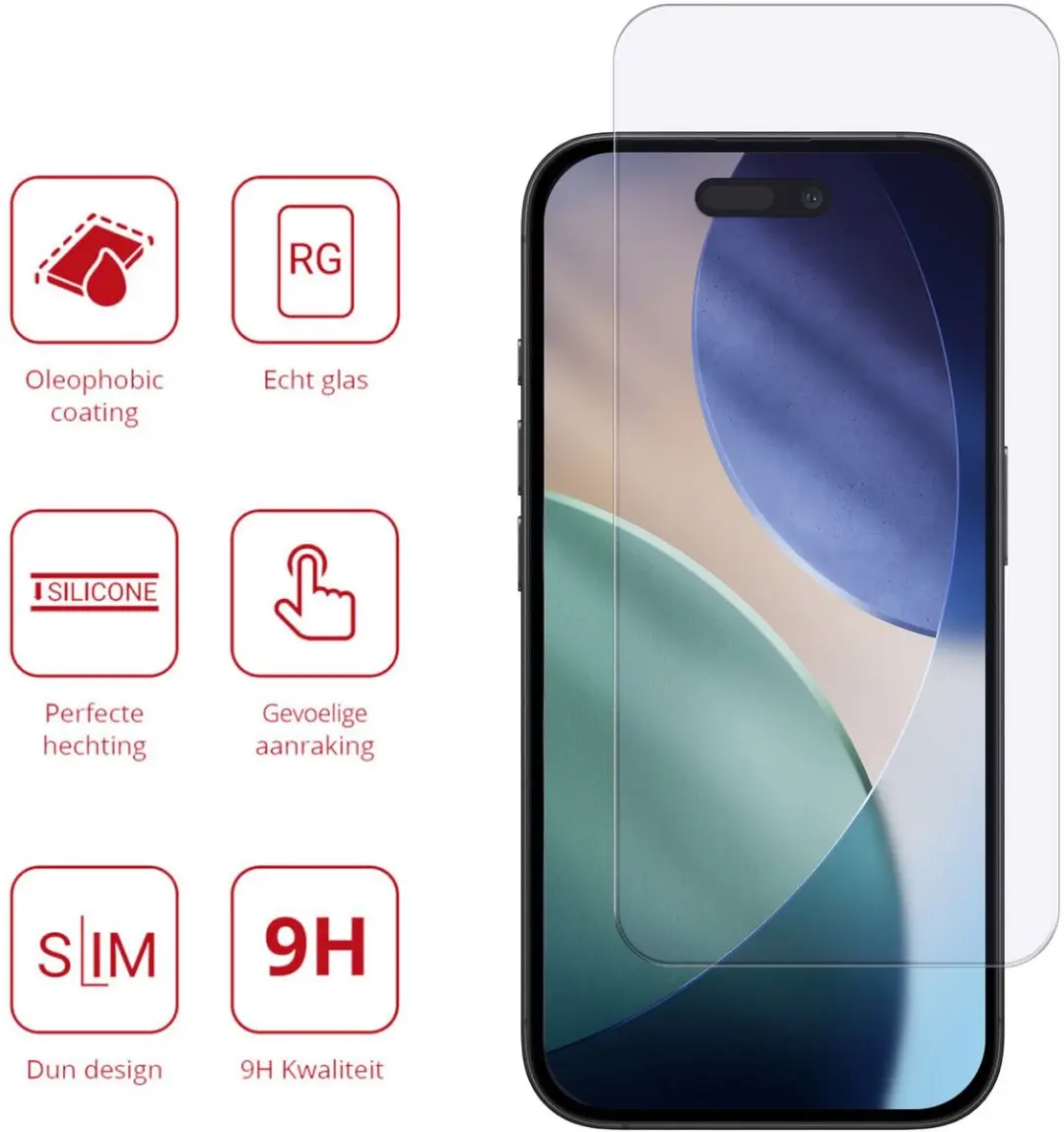 Rosso iPhone Air 9H Tempered Glass - 2 Stuks