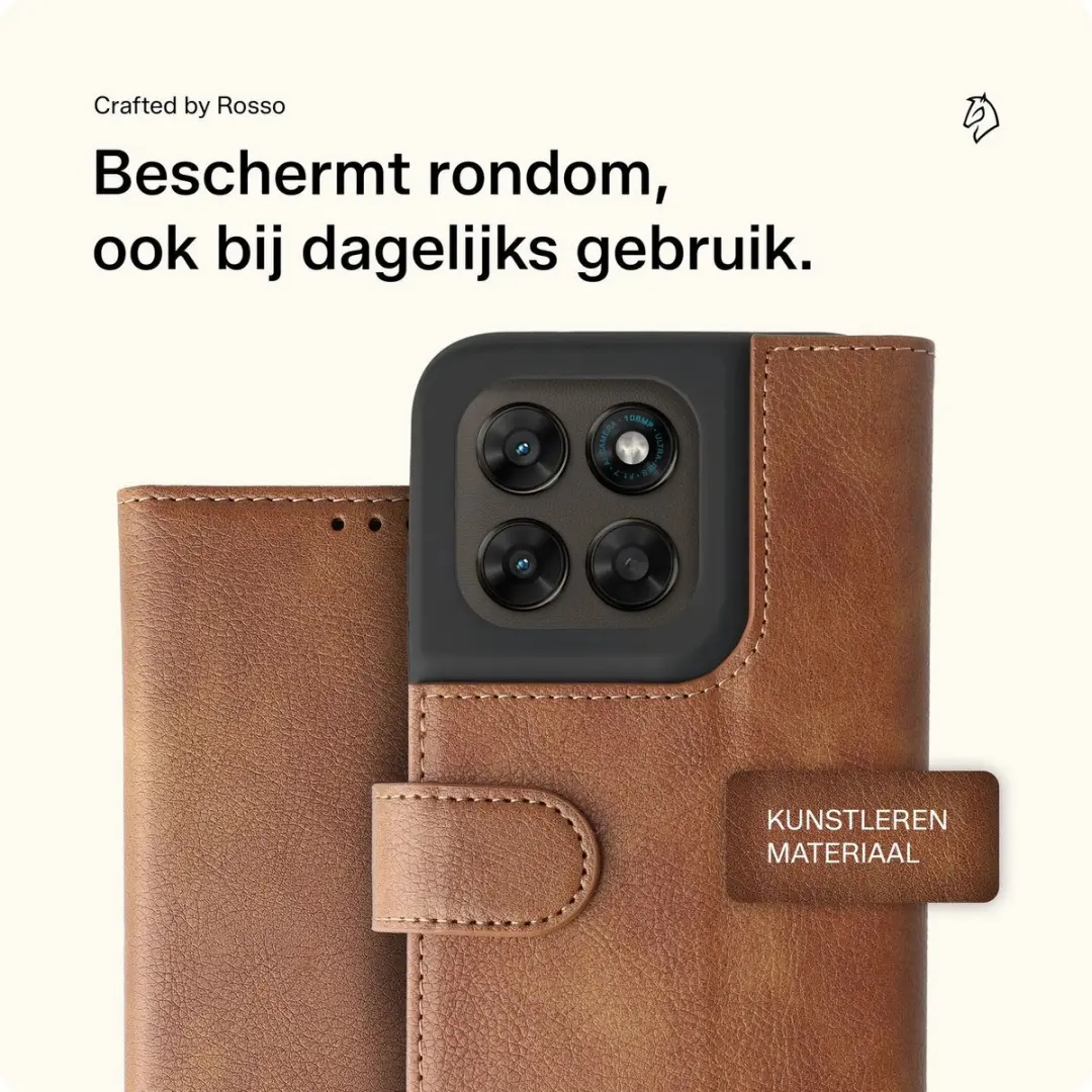 Rosso Element Wallet Book Case 260392 - 3 Pasjes - Bruin