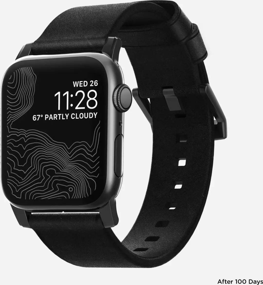 NOMAD Horlogeband Apple Watch 45-49mm - Zwart