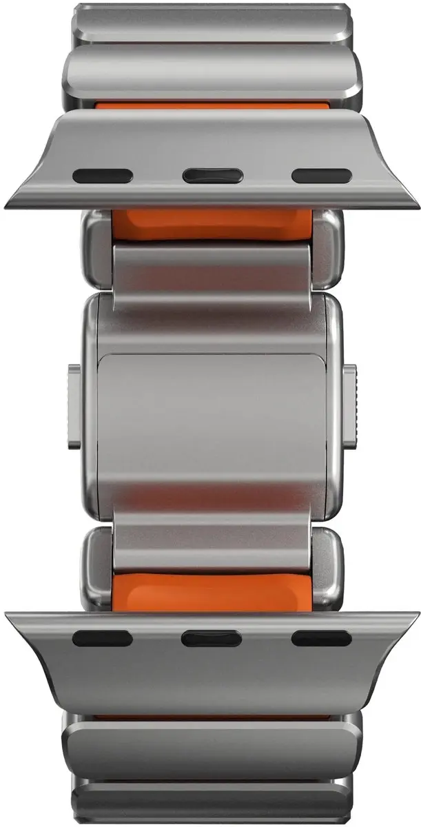 NOMAD Stratos Horlogeband Natural Hardware - 45/46/49mm Oranje