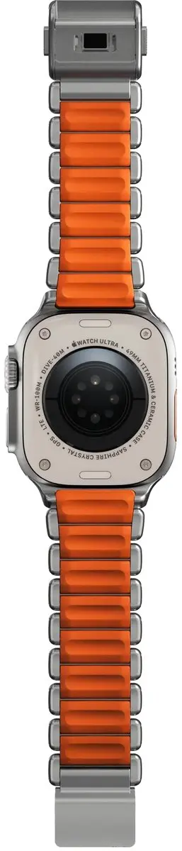 NOMAD Stratos Horlogeband Natural Hardware - 45/46/49mm Oranje