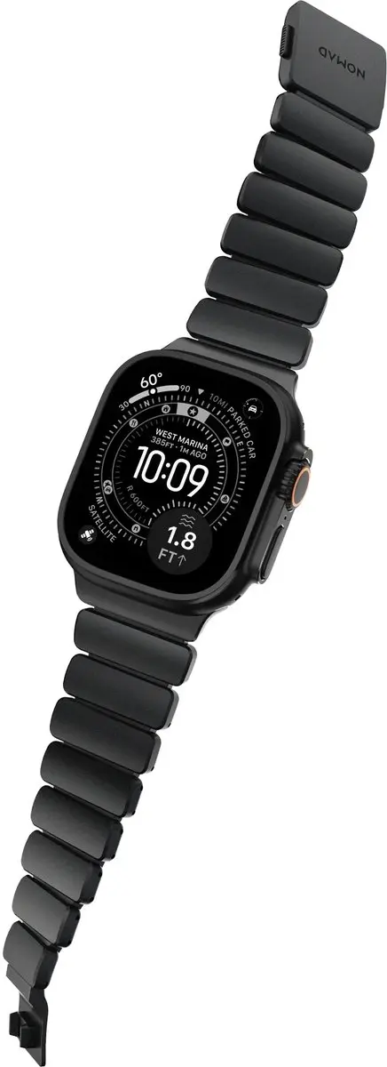 NOMAD Stratos Horlogeband 45-49mm - Zwart - Titanium DLC