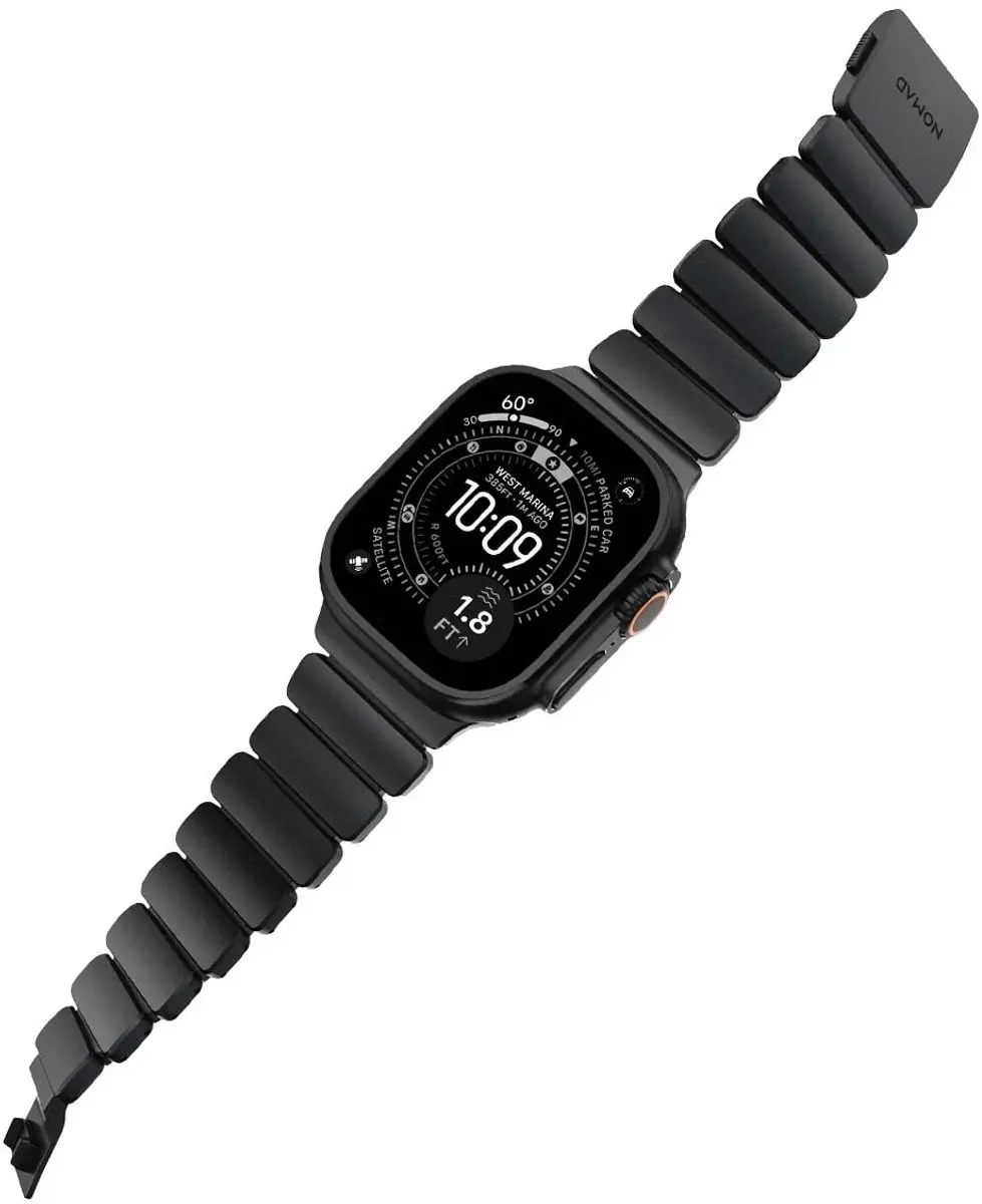 NOMAD Stratos Horlogeband 45-49mm - Zwart - Titanium DLC