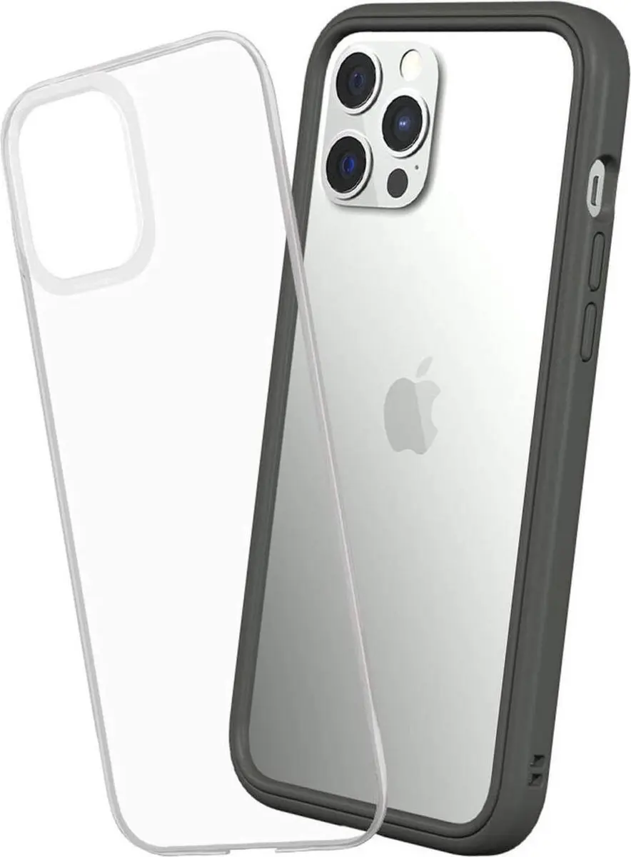 RhinoShield Mod NX Hoesje Geschikt voor Apple iPhone 12 Pro Max Transparant/Grey