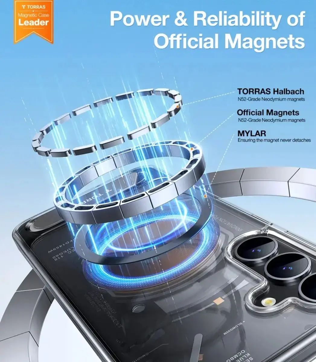 Torras UPro Pstand Spin Hoesje Samsung Galaxy S25 Plus - Transparant