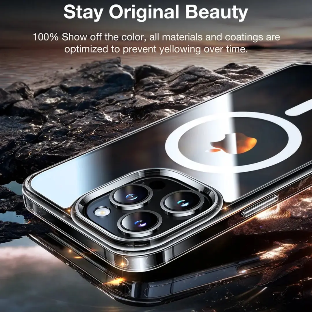 Torras Diamond Back Cover iPhone 15 Pro Max - Transparant