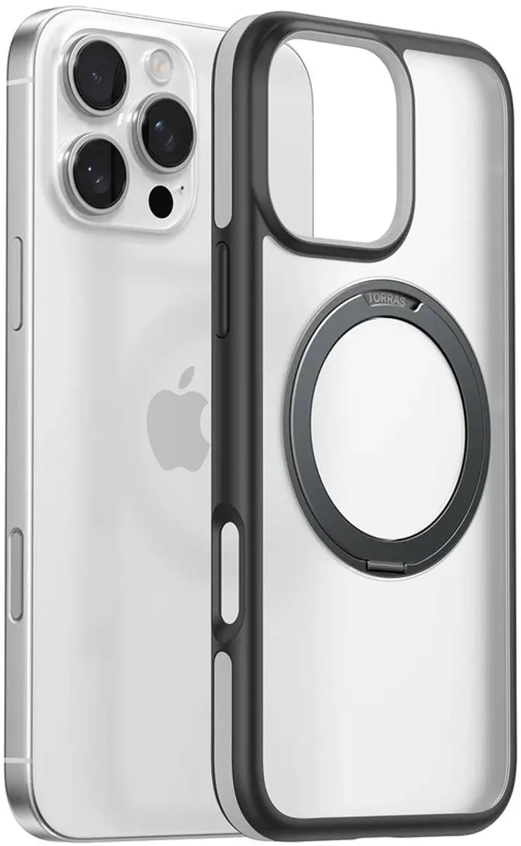 Torras UPRO Ostand R Fusion Hoesje iPhone 16 Pro - Grijs