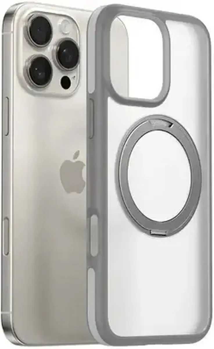 Torras UPRO Ostand R Fusion Hoesje iPhone 16 Pro - Grijs