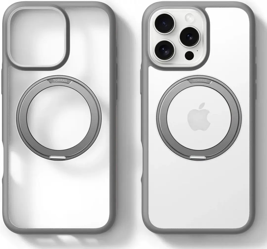 Torras UPRO Ostand R Fusion Hoesje iPhone 16 Pro - Grijs