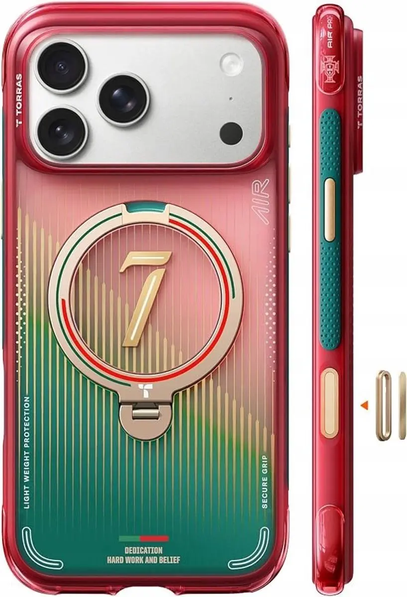 Torras Hoesje iPhone 17 Pro Max World Cup Editie - MagSafe - Rood/ Groen