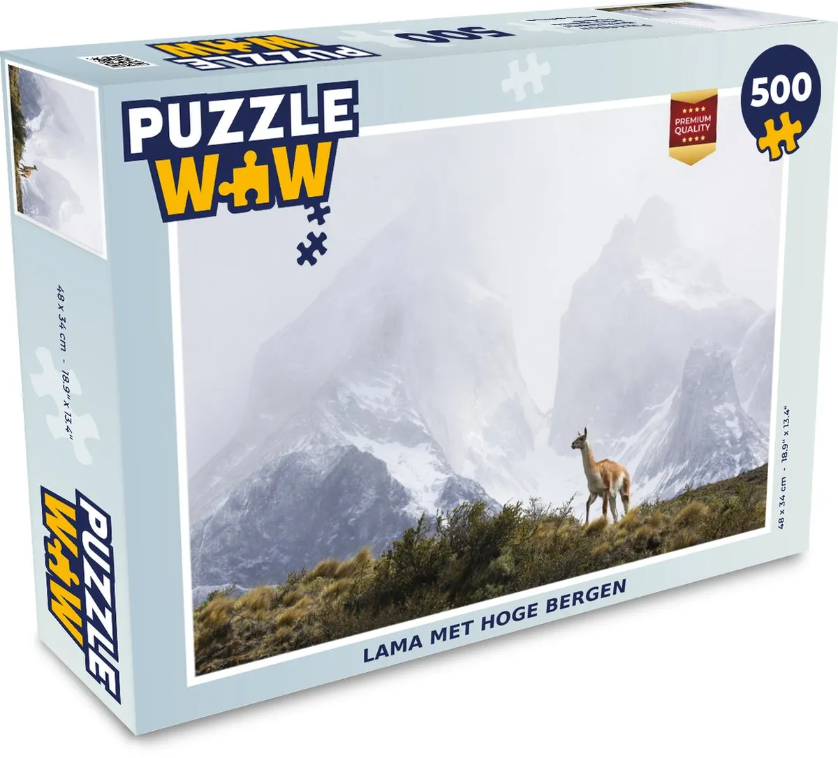 PuzzleWow Lama Legpuzzel 500 Stuks