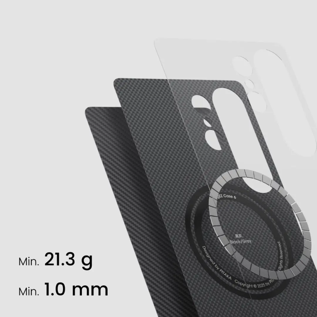Pitaka MagEZ 6 Hoesje S25 - Aramidevezels 600D - Zwart