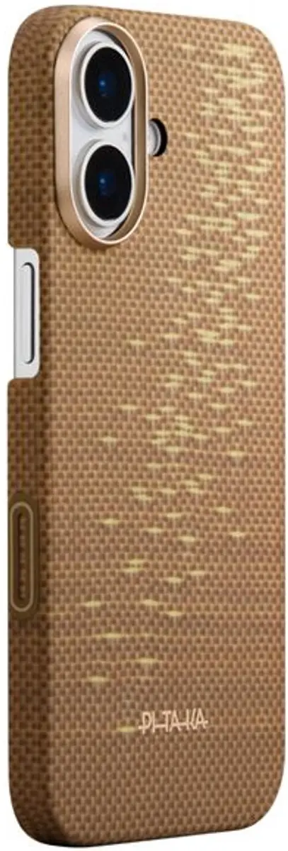 Pitaka Ultra-Slim Hoesje iPhone 17 - 600D Aramidevezel - Golden Glint