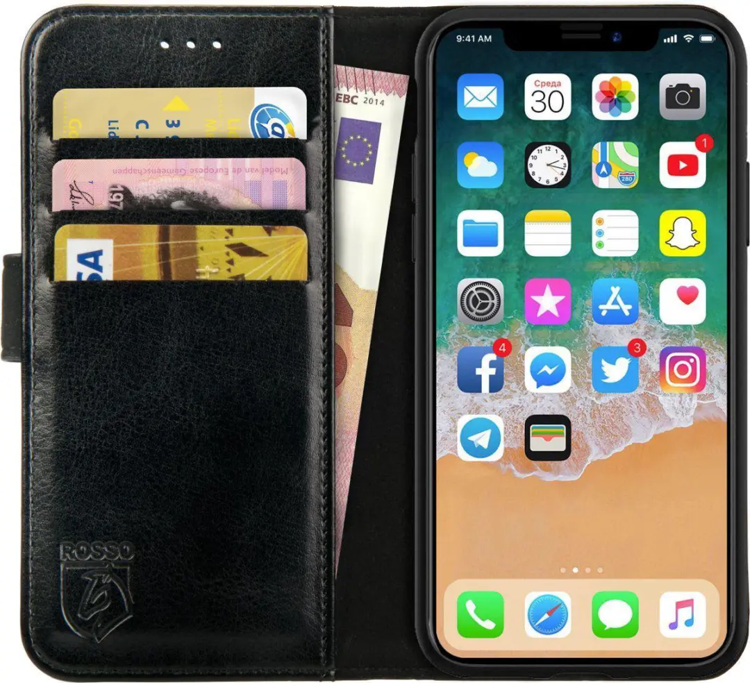 Rosso Element iPhone Xs Book Cover