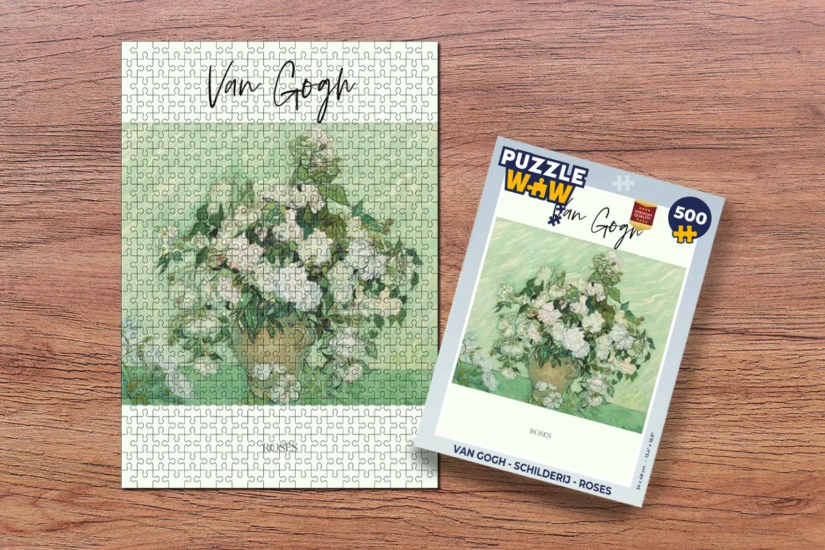 PuzzleWow Van Gogh Roses Legpuzzel 500 Stuks - Multicolor