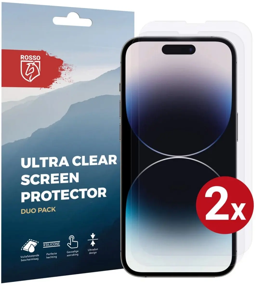 Rosso Screen Protector Ultra Clear 2 Stuks