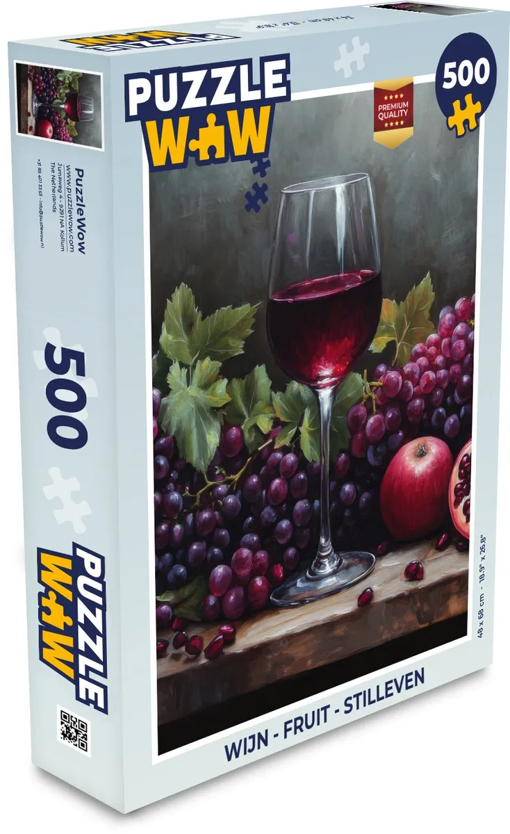 PuzzleWow Fruit Stilleven Legpuzzel 500 Stuks - 8721169403427