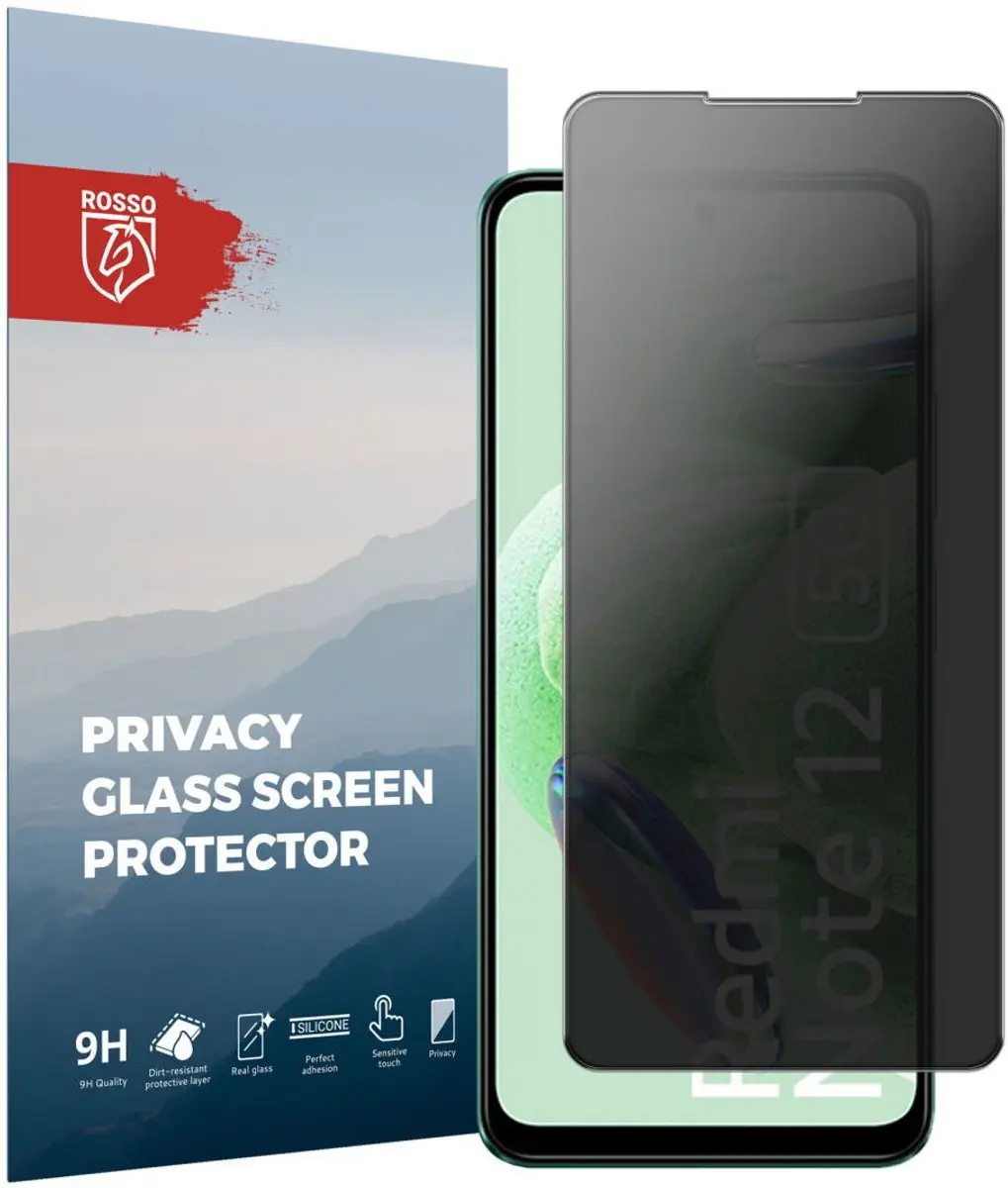 Rosso Xiaomi Redmi Note 12 5G/Poco X5 9H Privacy Tempered Glass