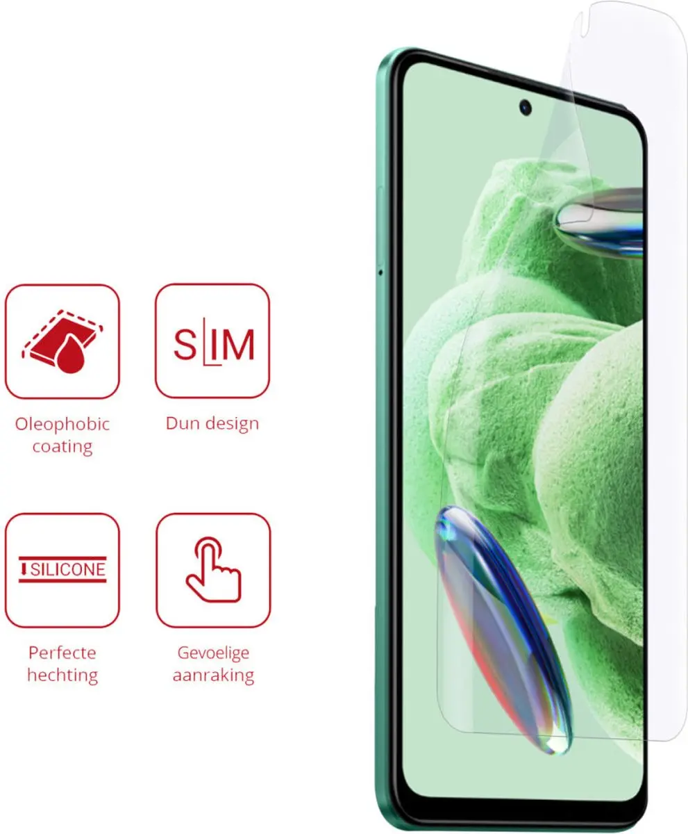 Rosso Xiaomi Redmi Note 12 5G/Poco X5 Ultra Clear Schermbeschermers - 2 Stuks - afbeelding 3 van 6