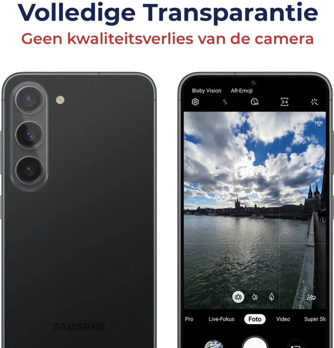 Rosso Camera Lens Protector Transparant - Samsung Galaxy S23/S23+ - afbeelding 5 van 5
