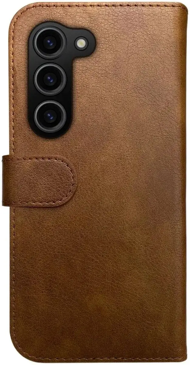 Rosso Element Book Case Wallet Samsung Galaxy S24 Plus - 3 Pasjes - Bruin - afbeelding 5 van 6