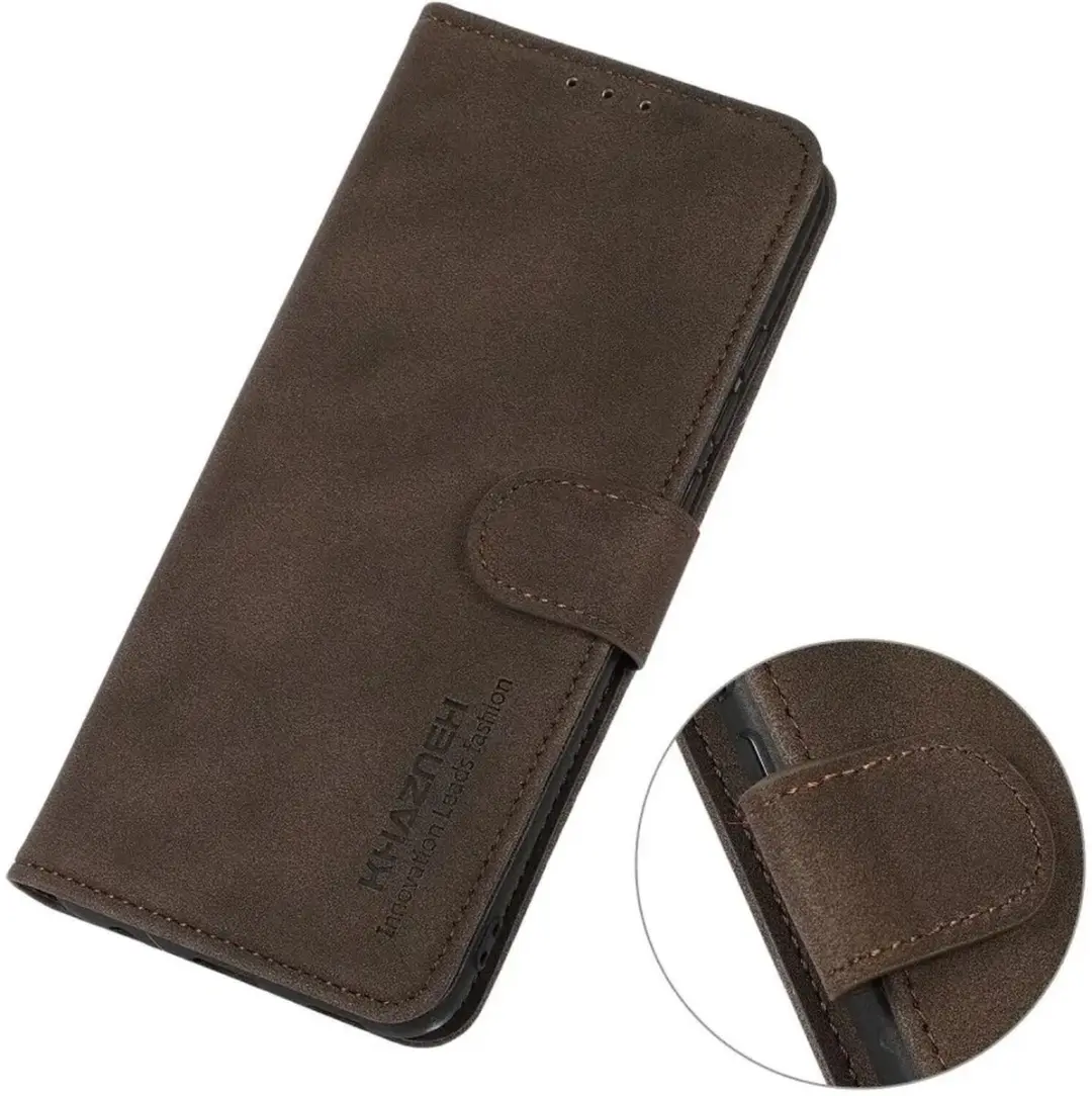 Khazneh Oppo Reno 10/10 Pro Retro Wallet Hoesje - Bruin - afbeelding 3 van 6
