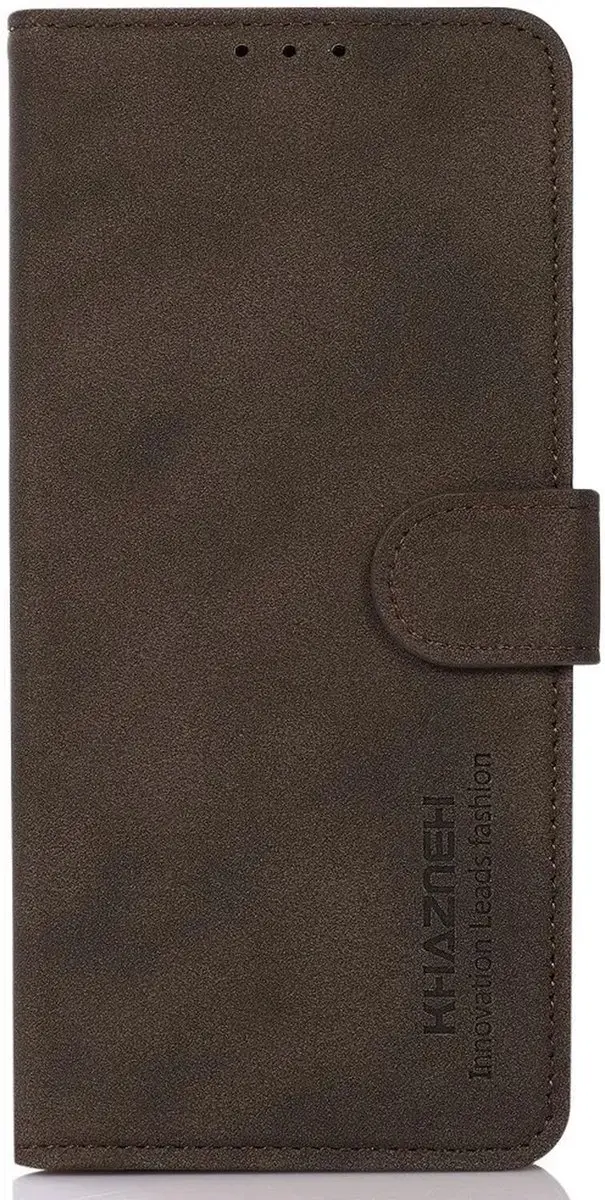 Khazneh Oppo Reno 10/10 Pro Retro Wallet Hoesje - Bruin - afbeelding 4 van 6