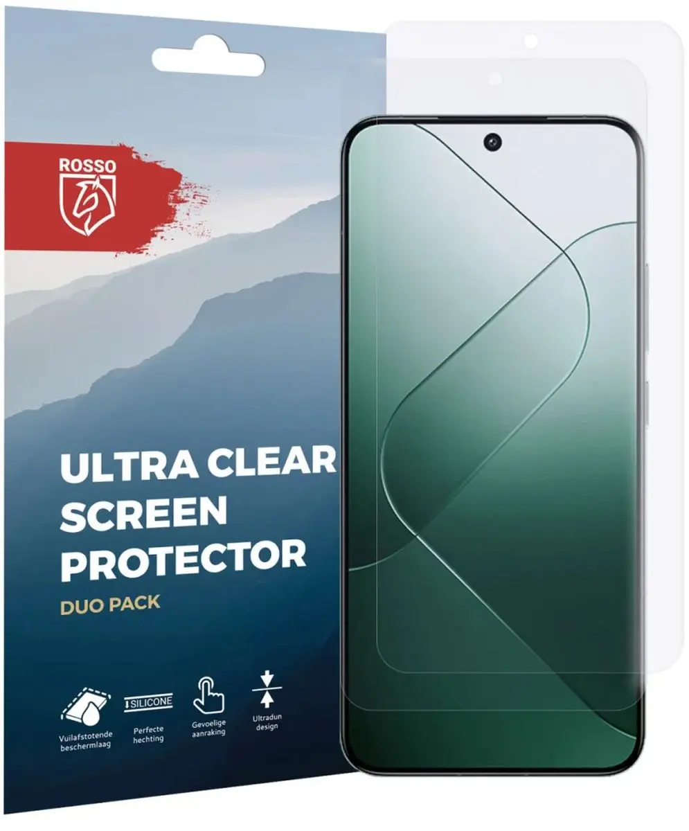 Rosso Screen Protector Ultra Clear voor Xiaomi 14 - 2 Stuks - afbeelding 3 van 6