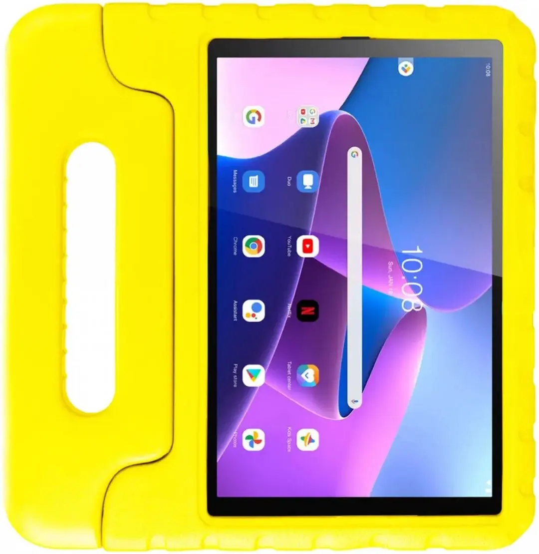 HappyCase Kinder Tablethoes Lenovo Tab M10 Gen 3 - Geel