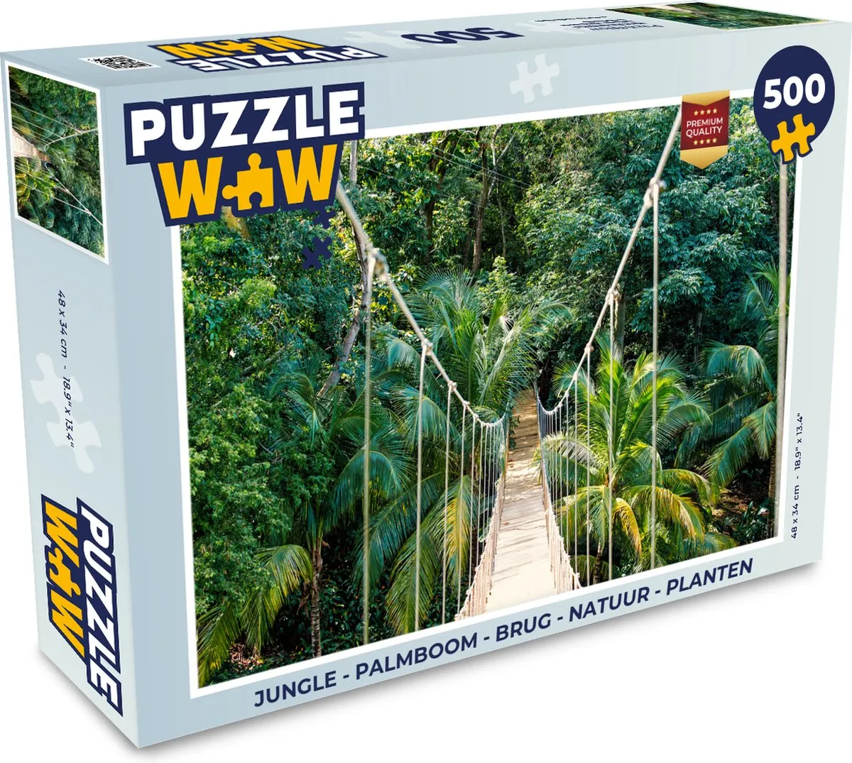 PuzzleWow Jungle Legpuzzel 500 Stuks - Multicolor