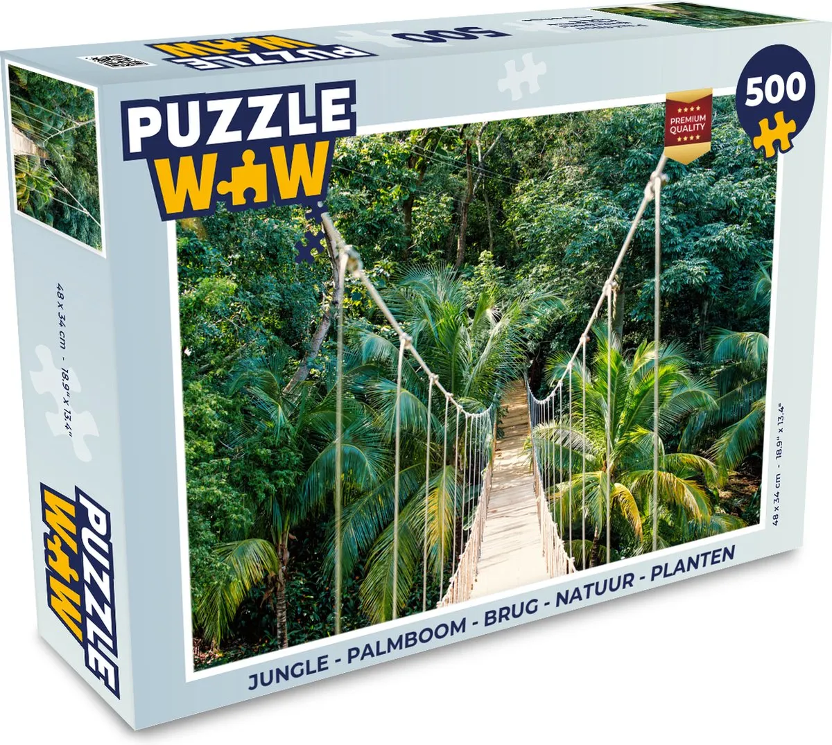PuzzleWow Jungle Legpuzzel 500 Stuks - Multicolor