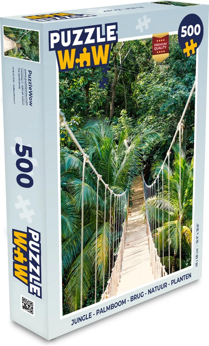 PuzzleWow Jungle Legpuzzel 500 Stuks - Multicolor